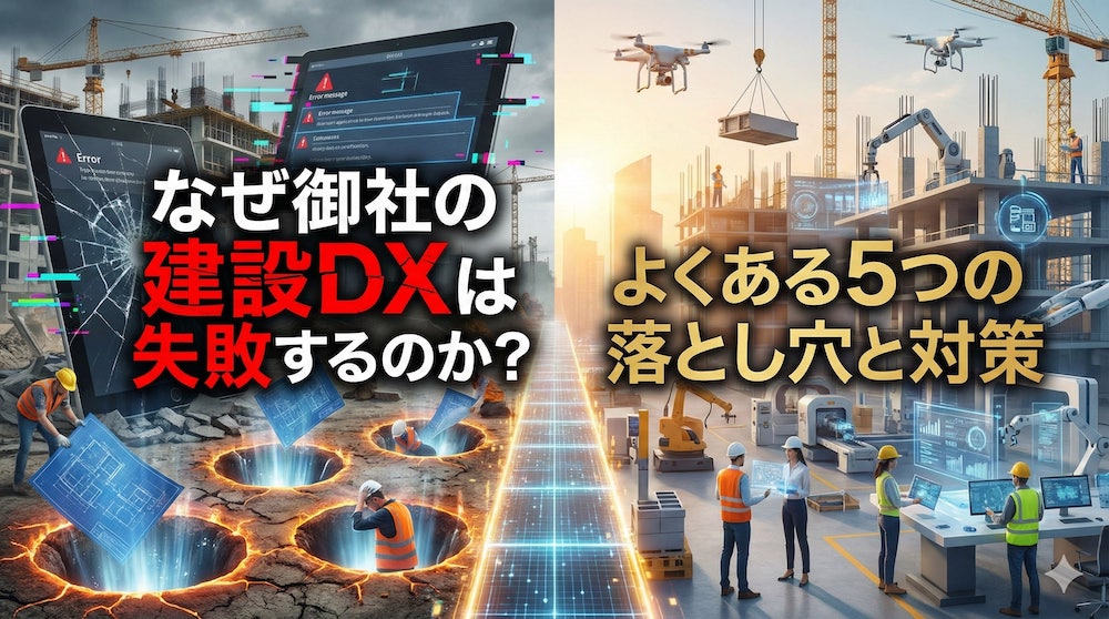 なぜ御社の建設DXは失敗するのか？よくある5つの落とし穴と対策