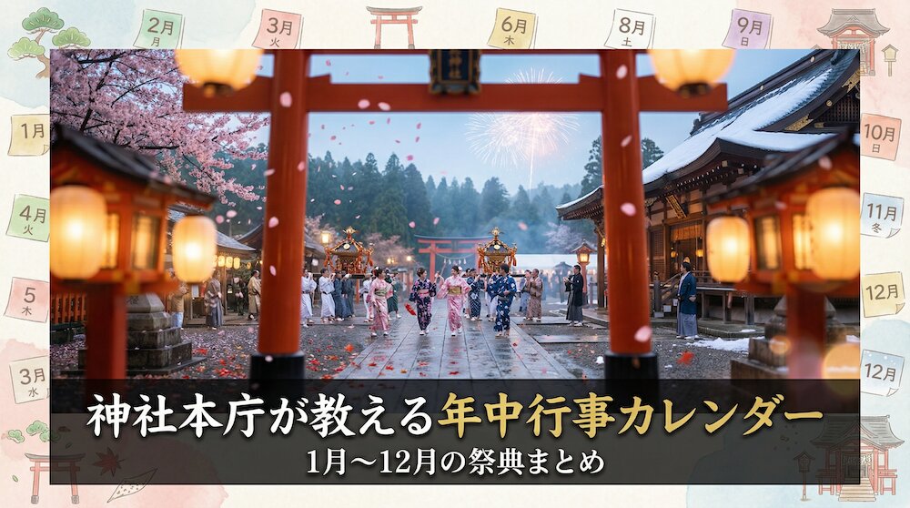 神社本庁が教える年中行事カレンダー｜1月〜12月の祭典まとめ